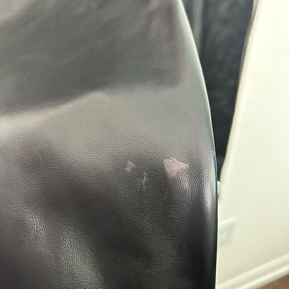 Joie NWT Black Vegan Leather The Joie Pant Shiny Plus Size 16 - Picture 5 of 16